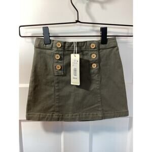 NWT copper key girls size 4 olive green fall mini skirt